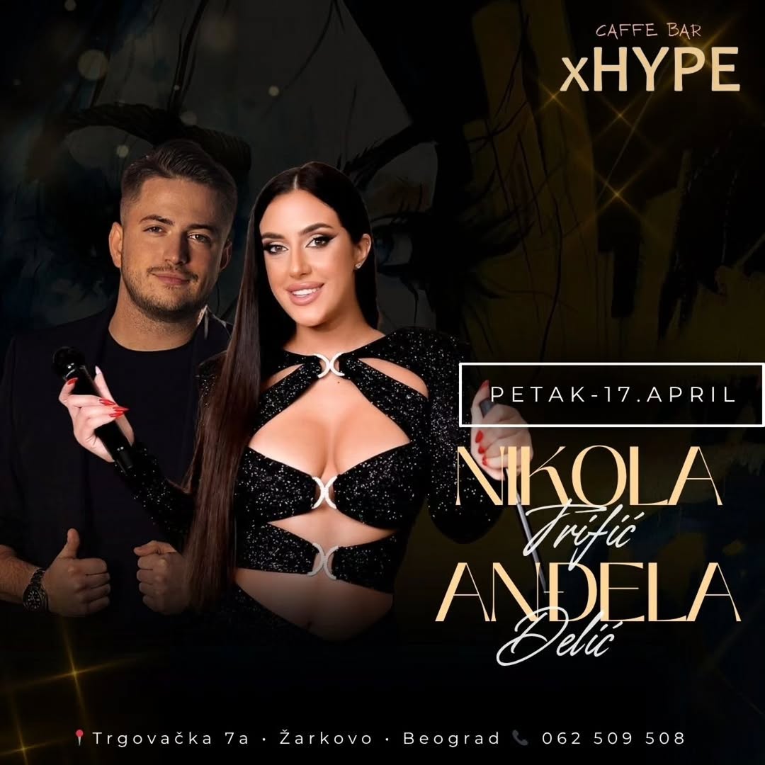 Caffe Bar xHype, petak 17. april – Nikola Trifić & Anđela Delić uživo