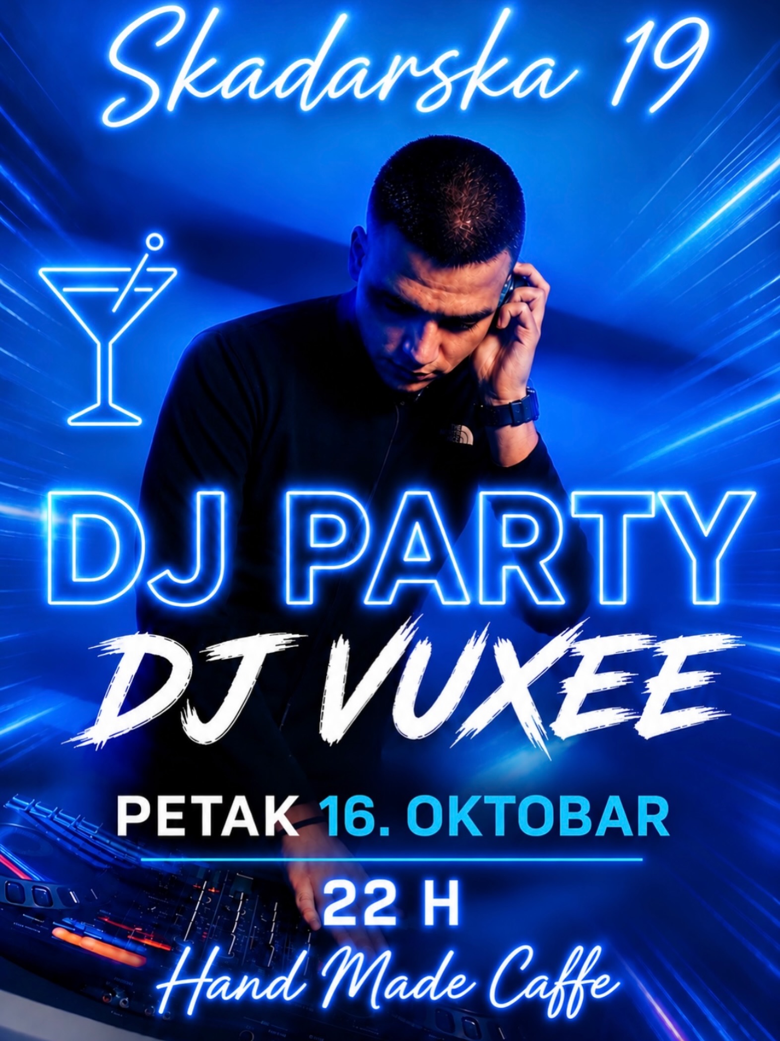 Caffe Hand Made, petak 16. oktobar: DJ PARTY uz DJ VUXEE