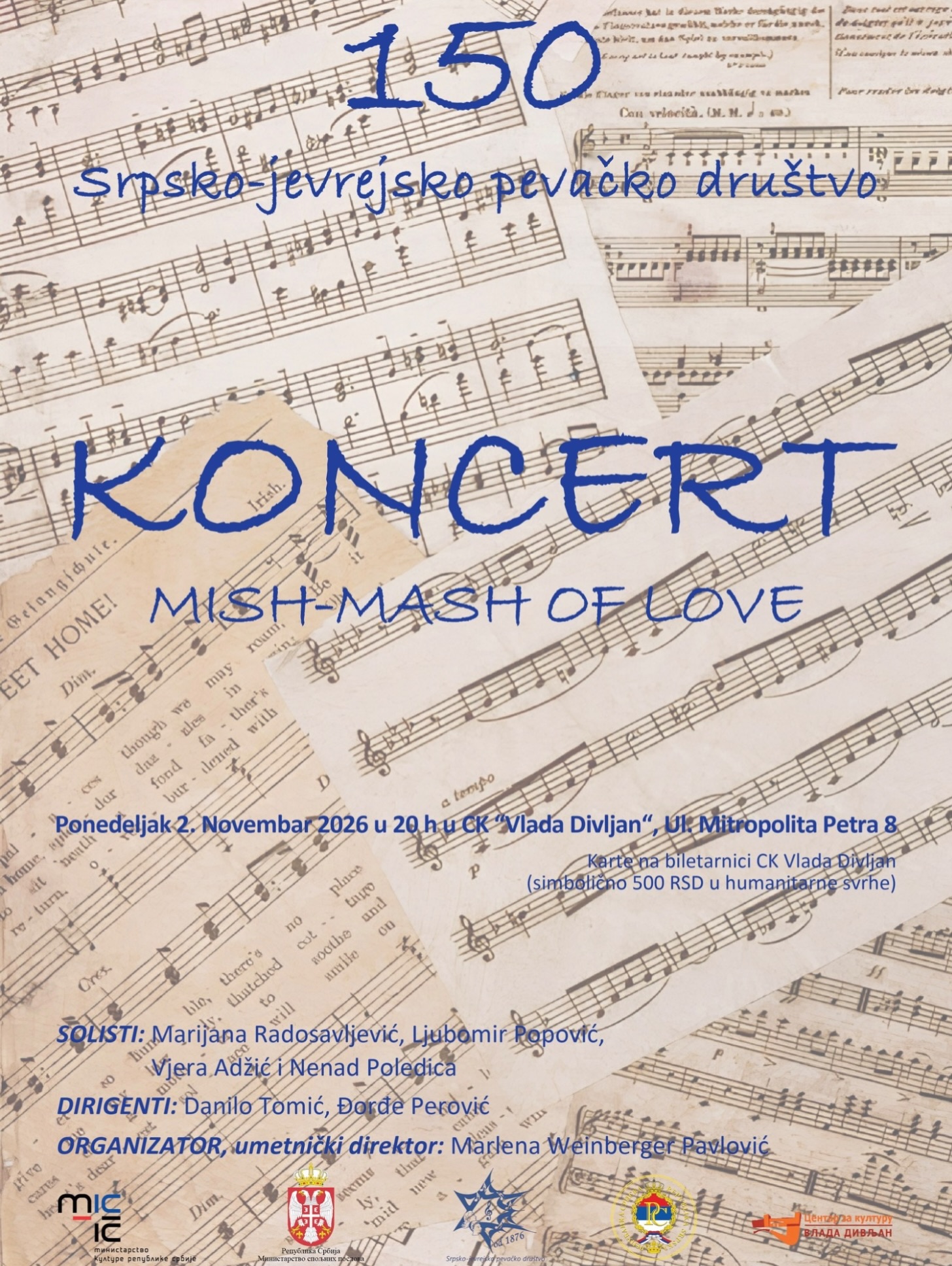 Centar za kulturu "Vlada Divljan" — 2. novembar: koncert "Mish Mash of Love"