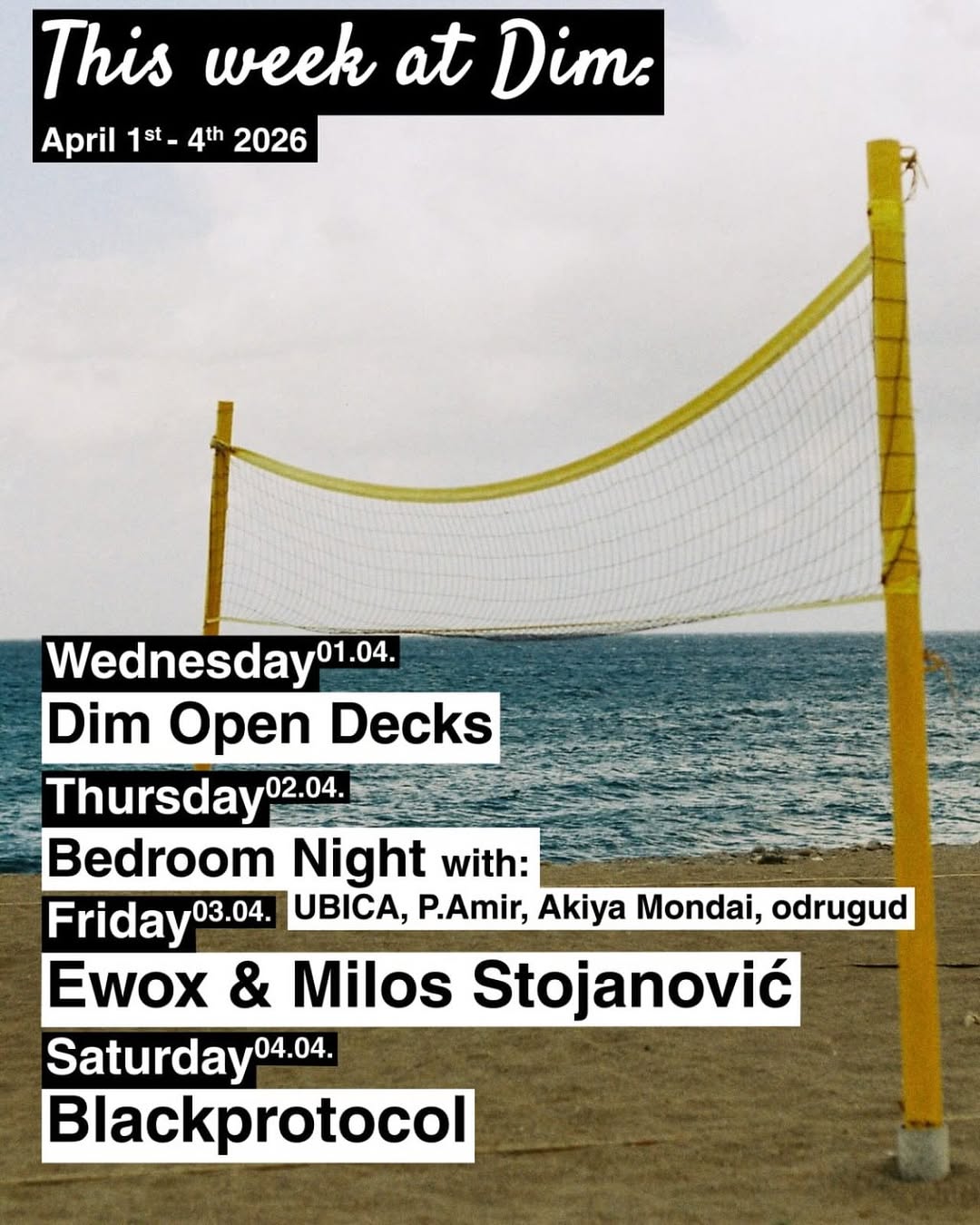 Dim Bar, 1 апреля 2026 г. - Dim Open Decks - provedi.se