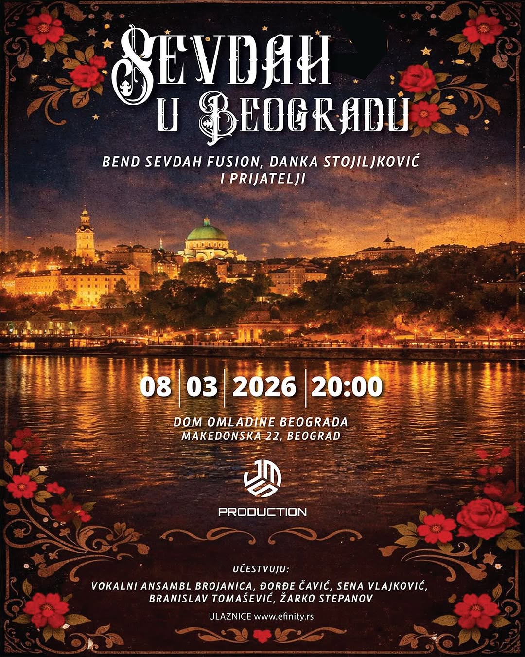Dom Omladine Beograda, 8. mart 2026 – Sevdah u Beogradu: koncert ...