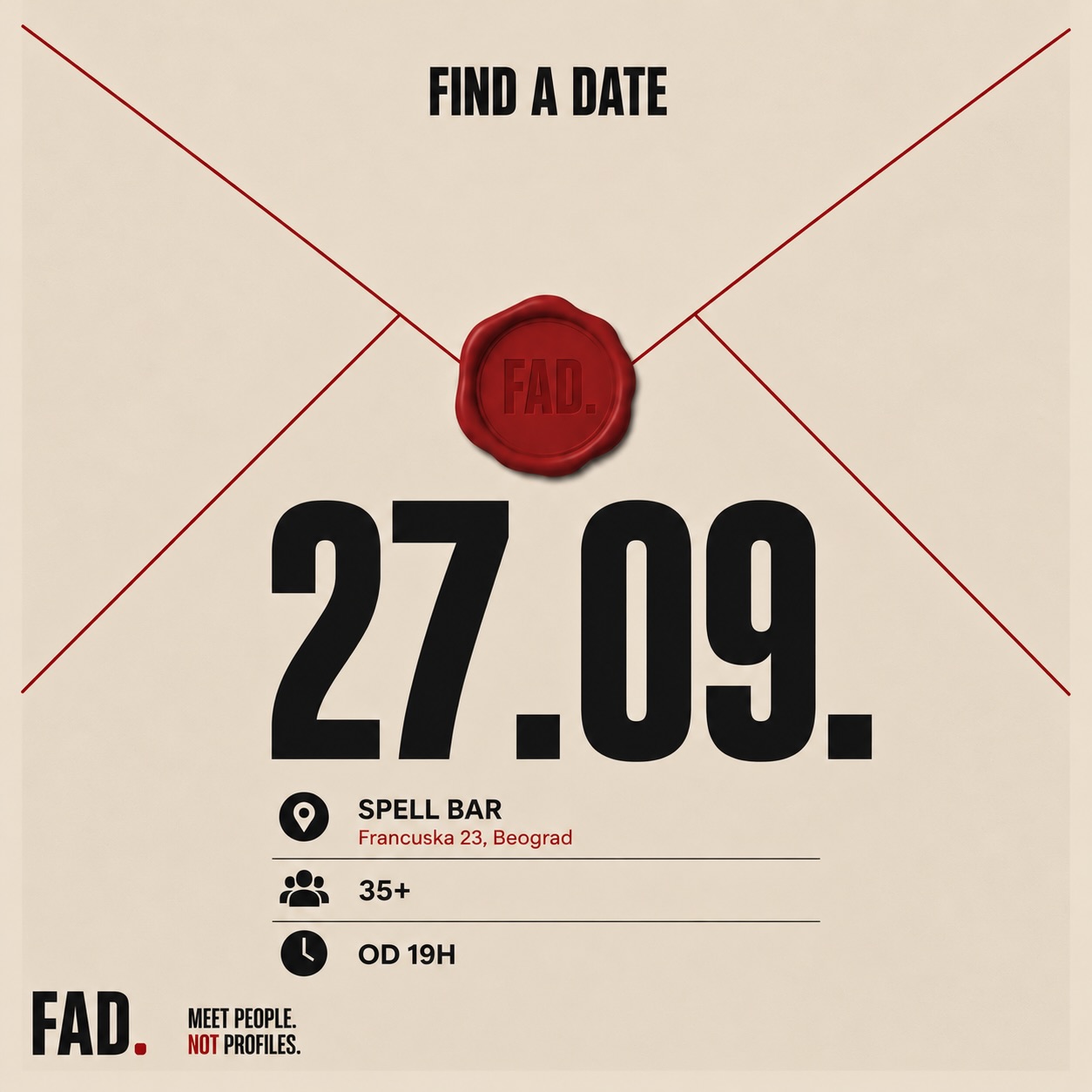 Spell Beograd, 27. septembar – Find A Date 35+